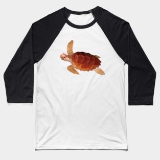 Brown Geometric Turtle Baseball T-Shirt